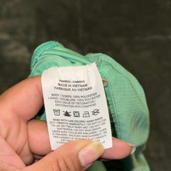 Nike Dri Fit Running Shorts Junior's XS Green Brief Liner Swoosh Logo Stretch - Picture 6 of 6